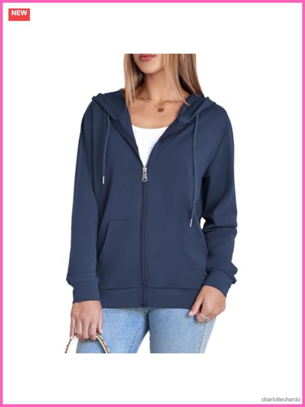 Womens Lightweight Zip Up Hoodie Knit Fleece Casual Sweatshirt Fall